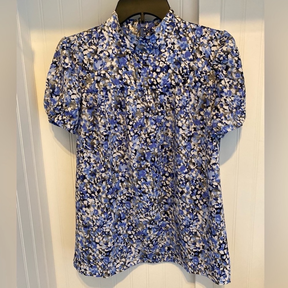 Chase Bank Employee Apparel- Lands End- Blue Blouse